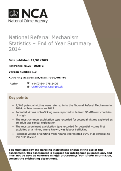 National Referral Mechanism Statistics