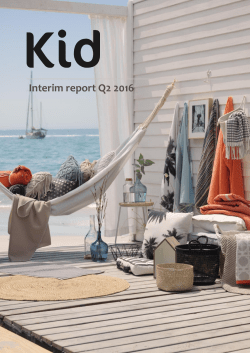 20160816 Kid - Q2 report  - Investor Relations