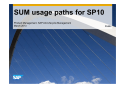 SUM usage paths for SP10