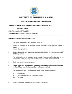 introduction to business statistics may 2013