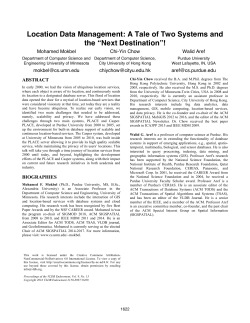 Location Data Management: A Tale of Two Systems and the &ldquo;Next