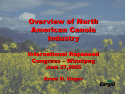 Cargill, Inc. InterMountain Canola Business Unit Annual
