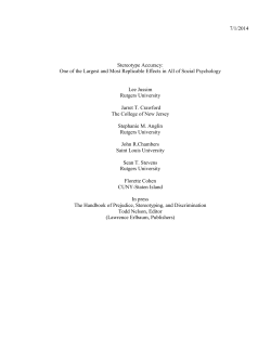 Stereotype - rci.rutgers.edu