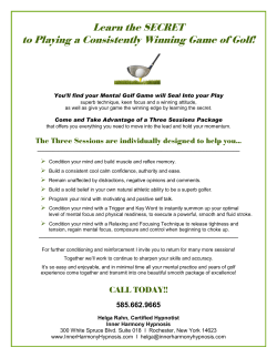 Learn the SECRET to Playing a Consistently Winning Game of Golf!