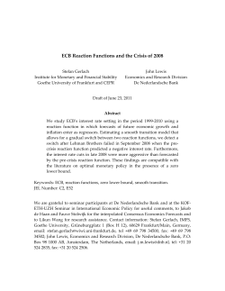 ECB Reaction Functions and the Crisis of 2008