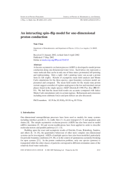 An interacting spin&ndash;flip model for one