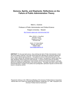 Demons, Spirits, and Elephants: Reflections on the Failure of Public