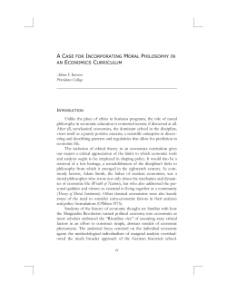 A Case for Incorporating Moral Philosophy in an Economics