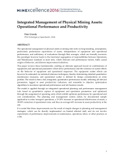 Integrated Management of Physical Mining Assets