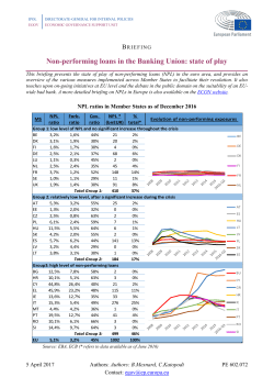 Non-performing loans in the Banking Union: state of play