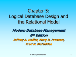 Logical Database Design and the Relational Model