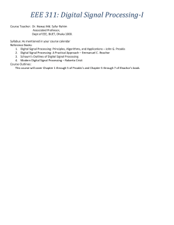 Digital Signal Prossessing I part01