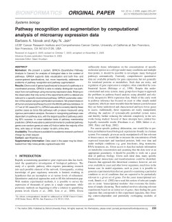 Pathway recognition and augmentation by computational analysis of