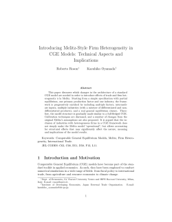 Introducing Melitz-Style Firm Heterogeneity in CGE Models