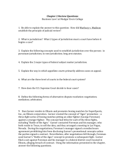 Chapter 2 Review Questions Business Law I at Medgar Evers