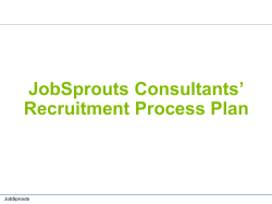 JobSprouts Consultants` Recruitment Process Plan