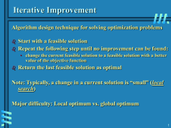 Chapter 10: Iterative Improvement