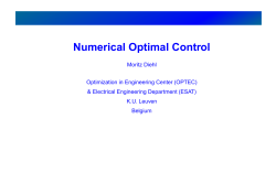 Numerical Optimal Control