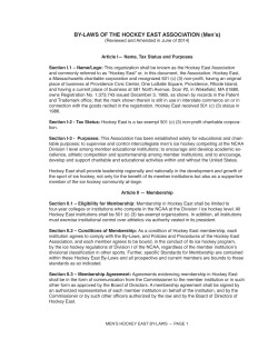 BY-LAWS OF THE HOCKEY EAST ASSOCIATION (Men`s)