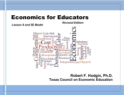 Economics for Educators, Revised