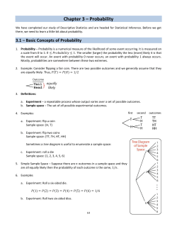 Chapter 3 &ndash; Probability