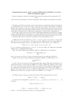 Computational aspects of the expected differential probability of 4
