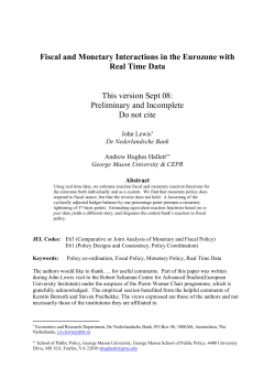 Fiscal and Monetary Interactions in the Eurozone with Real Time Data