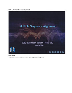 Slide 1 - Multiple Sequence Alignment Slide notes