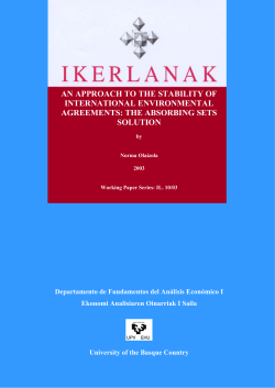 an approach to the stability of international environmental