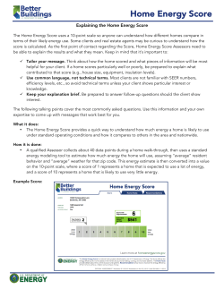 Home Energy Score - City of Berkeley