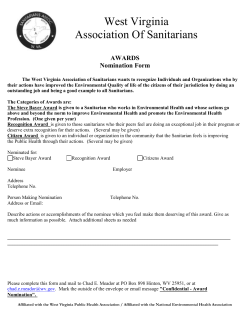 Nomination (fill - in) form can be found by clicking here.