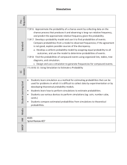 Simulation Pre - Requisite Standard 7.SP.6: Approximate the