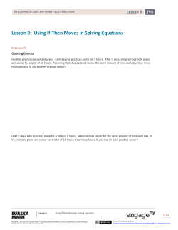 Grade 7 Mathematics Module 3, Topic B, Lesson 9