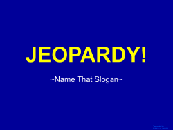Jeopardy Game