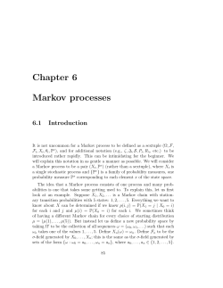 Chapter 6 Markov processes