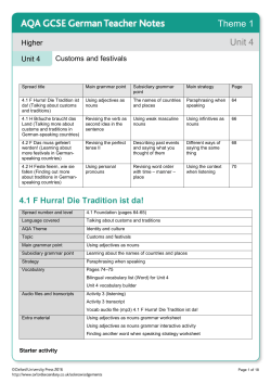 Grammar practice: Customs and festivals