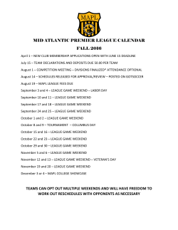 mid atlantic premier league calendar fall 2016 teams can opt out