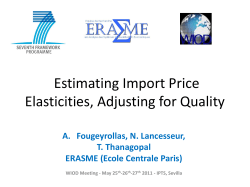 Estimating Import Price Elasticities, Adjusting for Quality