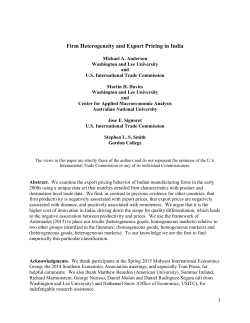 Firm Heterogeneity and Export Pricing in India
