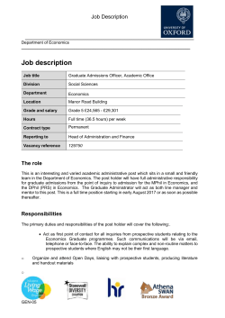 Job Description - University of Oxford