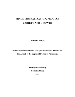 trade liberalization, product variety and growth