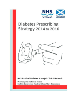 Diabetes Prescribing Strategy - Scottish Government Health