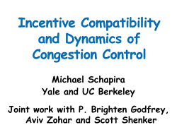 Incentive Compatibility and Dynamics of Congestion Control