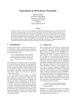 Experiments in Meta-theory Formation