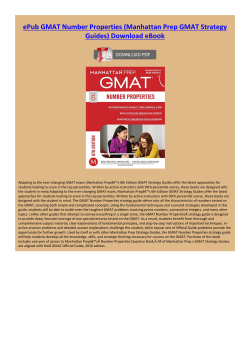 ePub GMAT Number Properties (Manhattan Prep GMAT Strategy