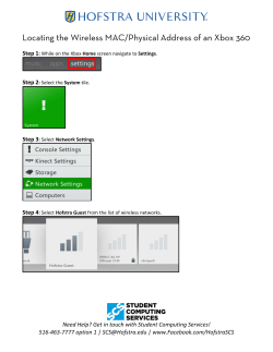 Locating the Wireless MAC/Physical Address of an Xbox 360