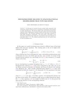 PSEUDOPROCESSES RELATED TO SPACE