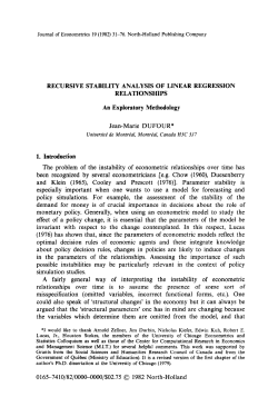 RECURSIVE STABILITY ANALYSIS OF LINEAR REGRESSION