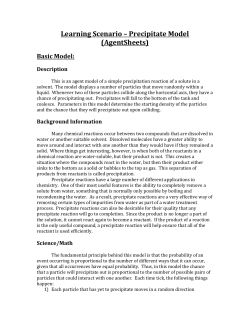 Learning Scenario &ndash; Precipitate Model (AgentSheets)