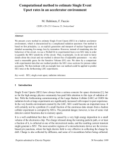 Computational method to estimate Single Event Upset